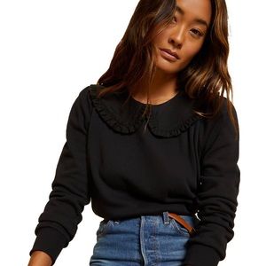 Size small coco collared sweatshirt in jet black - LIKE NEW